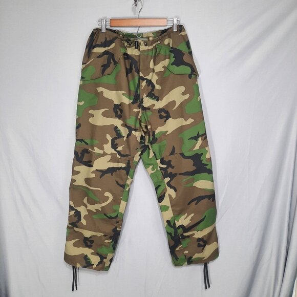 Military Pants Mens Size Medium Regular Cold Weather Trousers Green Camo Goretex